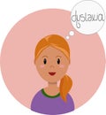 Vector illustration on the theme of dyslexia